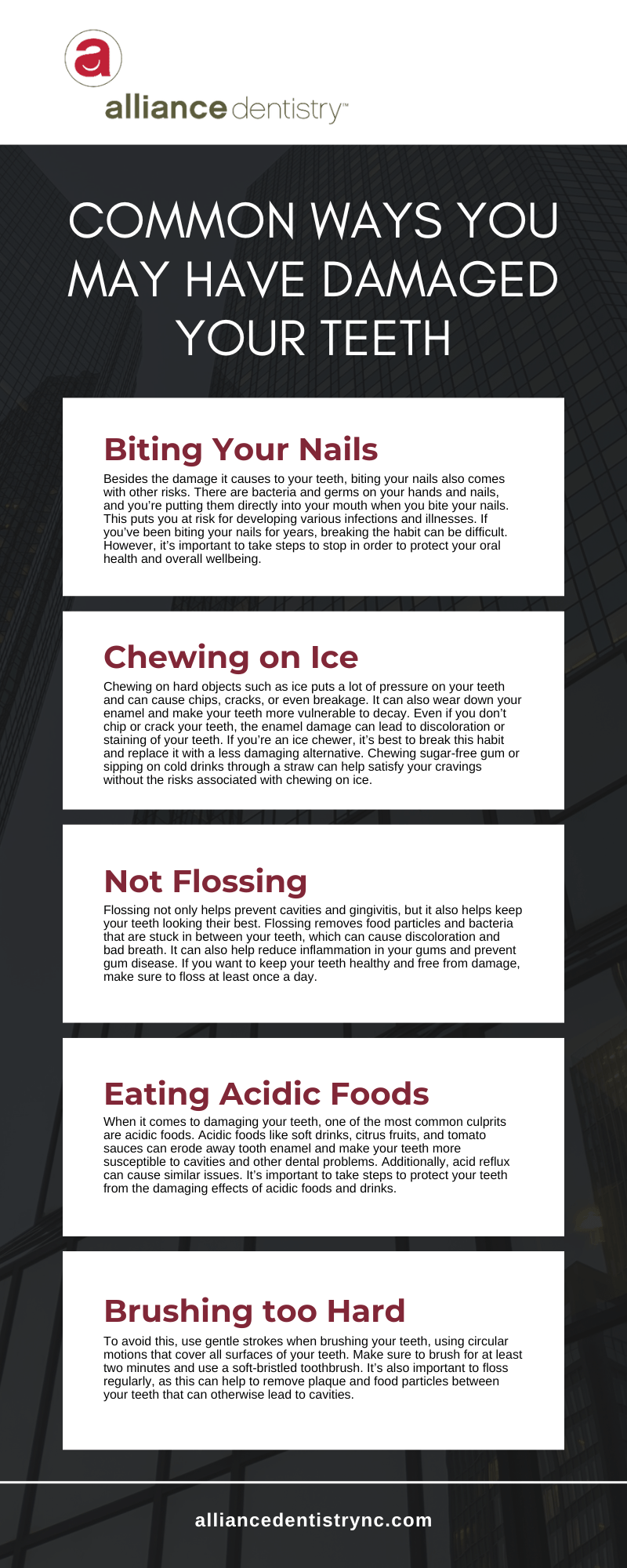 Common Ways You May Have Damaged Your Teeth Infographic